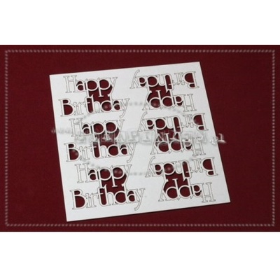 Чипборд Scrapiniec - Happy Birthday, 6 штук