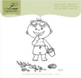 Акриловий штамп Lesia Zgharda D061 хлопчик на пляжі, розмір 4,9x6,6 см.