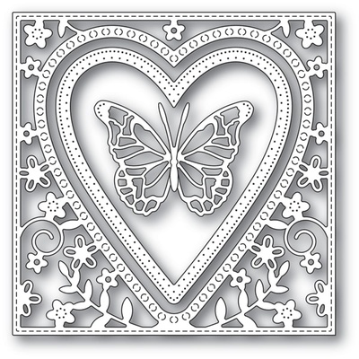 Ножи от Memory Box - Butterfly Heart Frame craft die