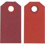 Теги від Hobby&You - Маніла, 6x3 см, бордо/червоний, 1 шт