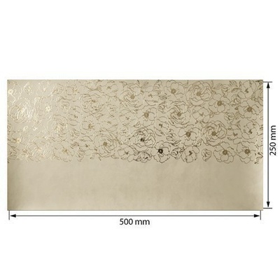 Відріз екошкіри з тисненням золотою фольгою Golden Pion Beige 50x25см, ТМ Фабрика Декору