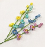 Гілочка з квітами, 13,5см, 3 квіточка, 3 бутон, 1 шт.