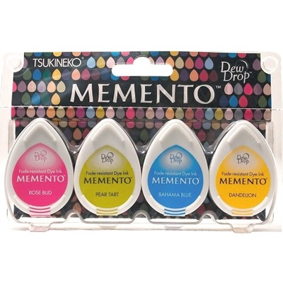 Набор чернил для штампинга Tsukineko - Memento Dew Drops - Beach Party, 4 штуки