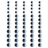 Половинки кристалів на клейовій основі Queen & Co - Rhinestones Snowflake, 60 штук