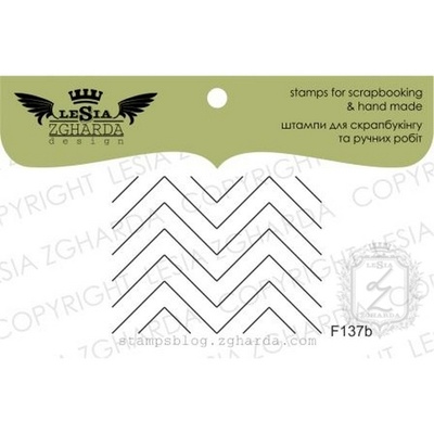 Акриловий штамп Lesia Zgharda F137b Шеврончик, розмір 4x3 см