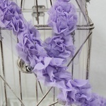 Стрічка з квітами, колір: бузкові, ширина 4-4,5см, 30 см