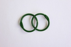Ціна знижена — Кільця для альбомів, 2 шт., колір: зелений 25 мм SCB 2504725