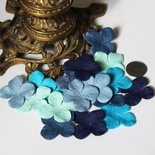 Гортензия, микс цветов: синий, 3,2 см, 20 шт.