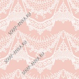 Скрап-папір для форзаців колекція 14_22., Мереживо з підвісками біле на рожевому, односторонній, 20x29 см