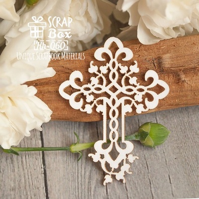 Чипборд ScrapBox - Хрестик ажурний Hh-060