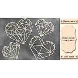 Набір чіпбордів Грані серця #377 color_Milk, ТМ Фабрика Декору