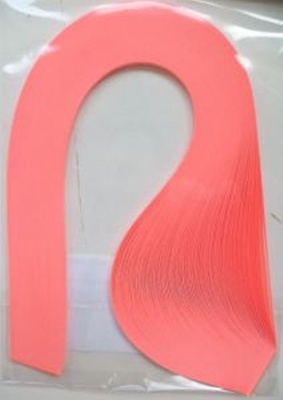 Набір смужок паперу для квілінгу, 1 колір (рожевий неон), 5х295мм, 80 г/м², 200 шт.