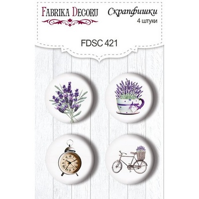 Набір скрап-фішок 4шт. Journey to Provence 421, ТМ Фабрика Декору