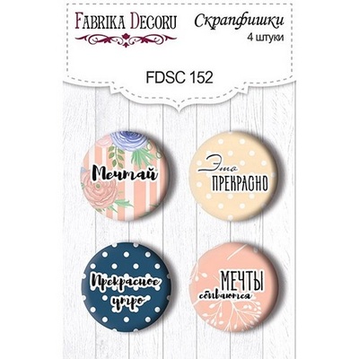 Набір скрап-фішок Фабрика Декору з 4 шт. No 152