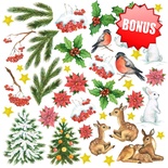 Лист для вырезания №1 Smile of winter (рус.), 30х30 см, ТМ Фабрика Декору