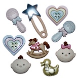 Набор декоративных пуговиц Dress It Up - Oh Baby