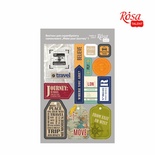 Высечки для скрапбукинга, самоклеющие от ROSA TALENT - Make your journey 1, картон, 12,8х20 см