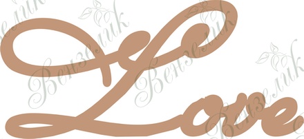 Чипборд від Вензелик - Love 03, розмір: 51*110 мм