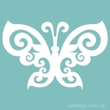 Чипборд від Вензелик - Метелик 0 6, 29x44 мм, розмір: 29x44 мм