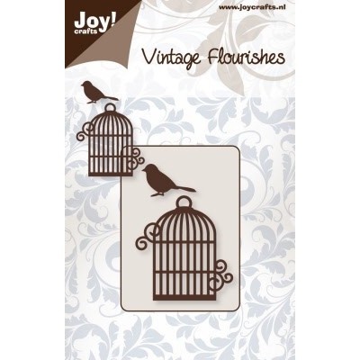 Лезвие Joy! Crafts Vintage Flourish Dies - Bird Cage - Клетка для птиц