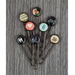 ЦЕНА СНИЖЕНА! Декоративные булавки Prima - Something Blue - Typewriter Keys