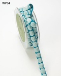 Стрічка CHENILLE/CENTER DOT, колір TURQUOISE/AQUA, ширина 9,5мм, довжина 90 см