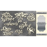 Чипборд Фабрика Декору - Романтика 2, колір срібло