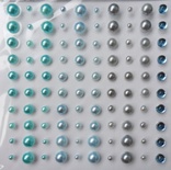 Половинки перлинок на клейовій основі "Море", 100 шт.