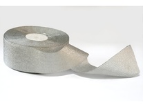 Стрічка металізована, колір срібло, ширина 25 мм, довжина 90 см