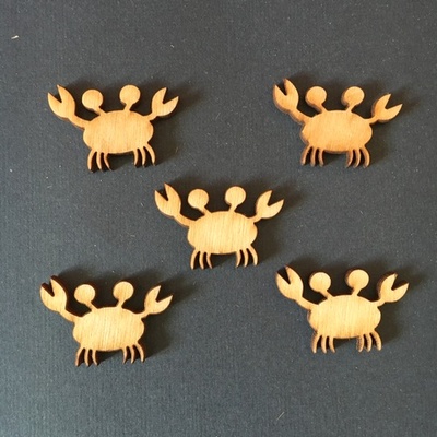 Деревʼяна фігурка WOOD-107 - краб, 1 штука