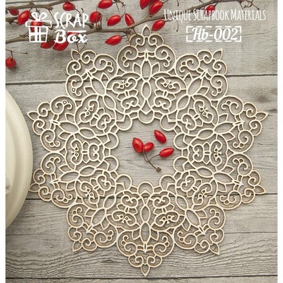 Чипборд ScrapBox - Ажурна Серветка кругла №2