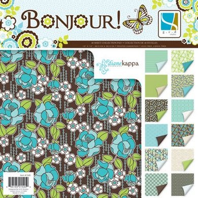 Набір скрап-паперу GCD StudiOs-Bonjour Collection, 12 двосторонніх аркушів, розмір 30x30 см