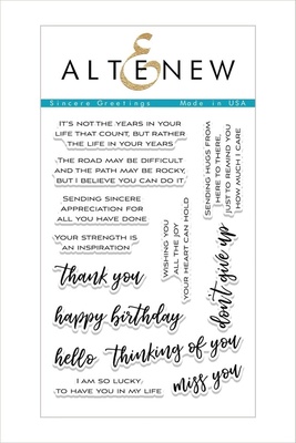 Штампы от Altenew - Sincere Greetings Stamp Set