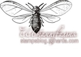 Акриловый штамп FA040 Муха, размер 4,4 * 1,8 см