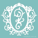 Чипборд от Вензелик - Набор рамка + вензель 16, 101x112 мм, размер: 101x112 мм