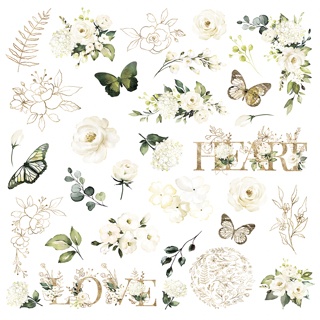 Аркуш одностороннього паперу для вирізання Scrapmir Tenderness 20х20см