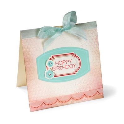 Ніж для вирубки і штампи від Sizzix - Framelits Die Set 8PK w/Stamps - Birthday & Frames