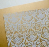 Аркуш дизайнерського паперу з візерунком Розкішно 1, колір Античне золото, А4