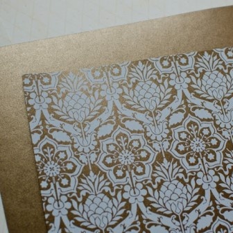 Аркуш дизайнерського паперу з візерунком Розкішно 1, колір Бронза, А4