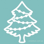 Чипборд від Вензелик - Ялинка 02, розмір: 60x50 мм