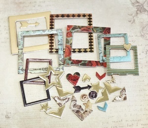 Рамки з чіпборду з фольгуванням (золото) для скрапбукінгу від Scrapmir - Time to Dream, 30 шт.