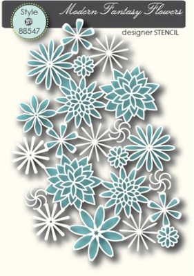 Маска від Memory Box - Stensils - Fantasy Flowers