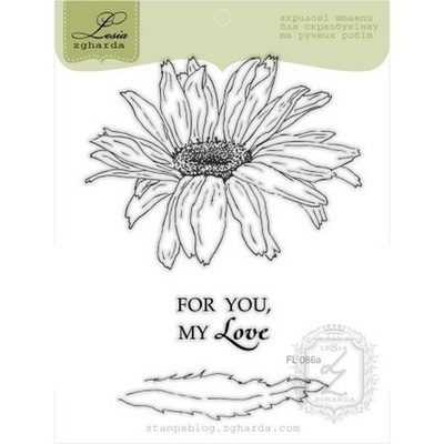 Набір акрилів штампів Lesia Zgharda Ромашка велика FL086a, 3 шт