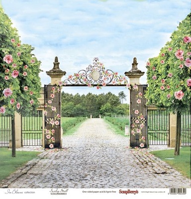 Бумага для скрапбукинга от ScrapBerry's - Цветущий Сад - Прогулка в саду, 1 лист, 30,5х30,5 см 190 гр / м, односторонняя