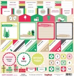 Карточки для вырезания от Scrapberry's -Зимние каникулы - Акценты, 30,5х30,5 см, 180 гр/м, двухсторонний, 1 лист