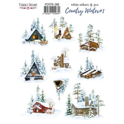 Набір наліпок (стікерів) 9шт. Country winter #266