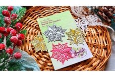 Ніж для вирубки "Кришталева Пуансетія" від AgiArt, 59*56 мм