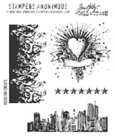 Резиновые штампы от Stampers Anonymous - Tim Holtz Cling Mounted Stamp Sets Rockstar, 4 шт.