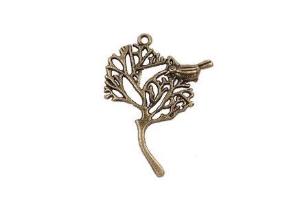 Набір металевих підвісок від ScrapBerryʼs - Дерево з пташкою, 29x41м, 10 шт.