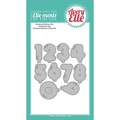 Лезвие Avery Elle - Die - Numbered Balloons Elle-ments